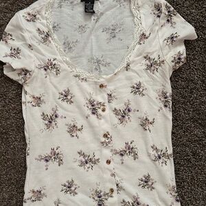 Purple floral top
